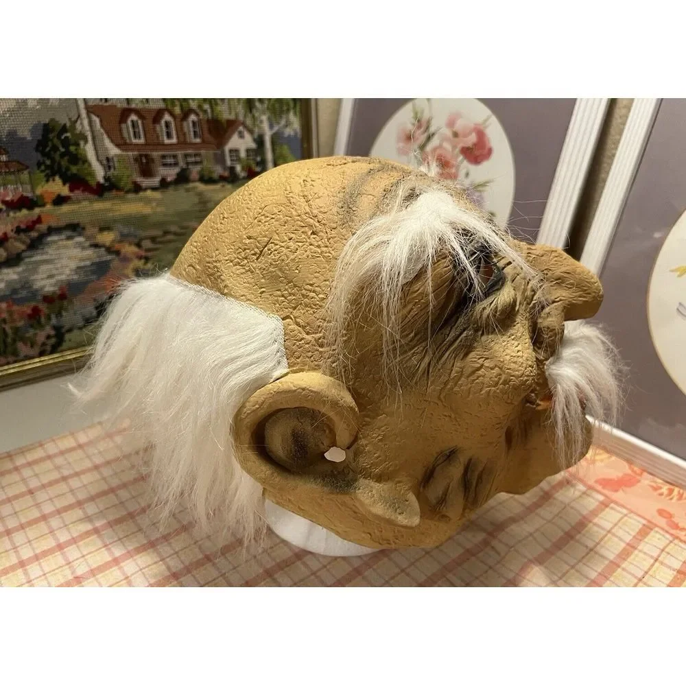 Paper Magic Old Man Half Mask Adult 2003 PMG Halloween Troll Geezer Wizard Latex